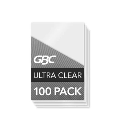 Image of GBC Laminating Sheets, Thermal Pouches, ID Card Size, 5 Mil, HeatSeal Ultra Clear, 100 Pack (56005)