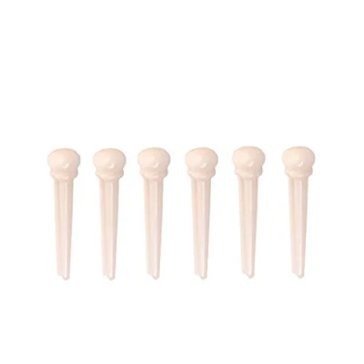 Image of Alnicov 6PCS Guitar Bone Bridge Pins With Natural Color For Replacement Parts