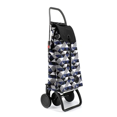 Image of ROLSER I Max Sahara 4 Wheel Foldable Shopping Trolley Blue