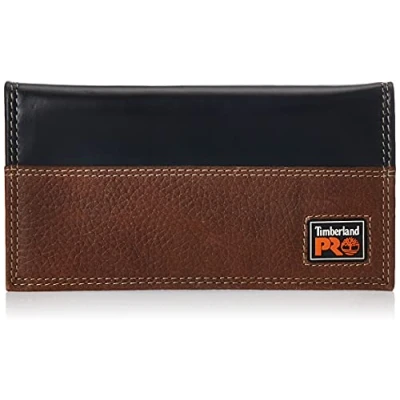 Image of Timberland PRO mens Rfid Leather Long Bifold Rodeo With Wallet, Teak, One Size UK
