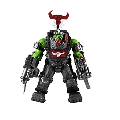 Image of McFarlane Toys, Warhammer 40000 Ork Meganob with Shoota Mega Figure 22 Moving Parts, Collectible collectors stand base Ages 12+