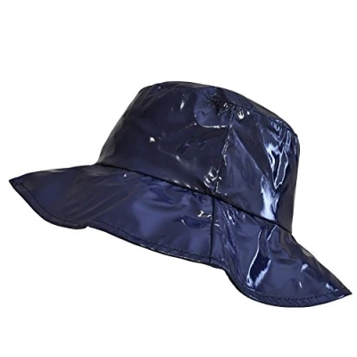 Image of Toutacoo, Wide Brimmed Vinyl Rain Hat Blue