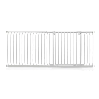 Image of Safetots Elite Pressure Safety Gate, 189cm 198cm, Matt White, Fit Stair Baby Gate for Doors Hallways and Spaces, Barrier, Easy Installation