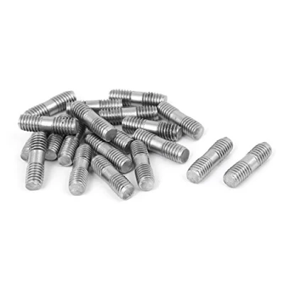 Image of Sourcingmap M6x20mm 304 Stainless Steel Double End Threaded Stud Screw Bolt 20pcs