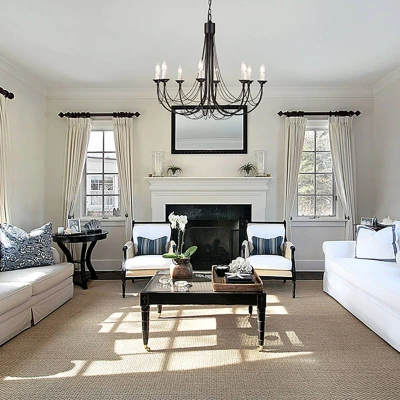 Image of Carisbrooke 8 Light Chandelier Black Finish, E14