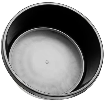 Image of KADAX Round Mortar Tub 11 L, Plastic Bucket for Construction Site, Garden, Large Washing Up Bowl, Durable Container Cement (Black)