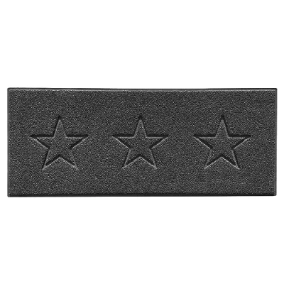 Image of Nicoman Star Embossed Shape Door Mat Dirt Trapper PVC Spaghetti Washable Quick Drying Barrier Doormat Dark Grey (Drainage Open Back) Runner (150x60cm)