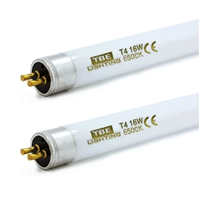 Image of TBE LIGHTING T4 16w Fluorescent Tube Lamps 480mm 2 Pack of CFL Bulbs G5 Pin Base Fittings High Efficiency Lamps, Day Light White 6500K