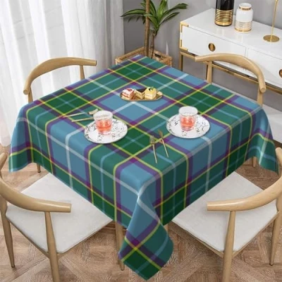 Image of YsoLda Tablecloths,54 inch Washable Table Cloth Covers for Kitchen Dining Room Party,Isle Man Laxey Manx District Tartan