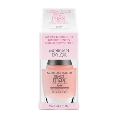 Image of Morgan Taylor React Max Satin Formaldehyde Free Nail Strengthener Extended Wear Base Coat 15ml