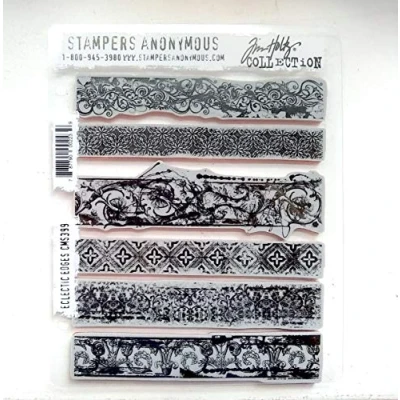 Image of Stampers Anonymous_AGW Cling RBBR Stamp Set, Acrylic rubber, Eclectic Edges, One Size