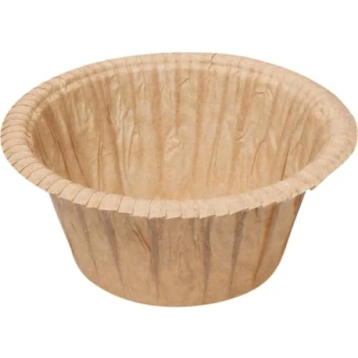Image of ABENA Brown Cupcake Cases Pack of 24 Cake The Muffin Measure ⌀50mm Greaseproof Paper for Baking/Cup Baking. Choose Baking Cups.