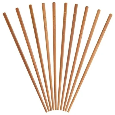 Image of KitchenCraft World of Flavours Wooden Chopsticks, Japanese Style, 24 cm, Pack 10, Brown