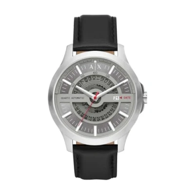 Image of Armani Exchange Men Analog Quartz Watch with Leather Strap AX2445