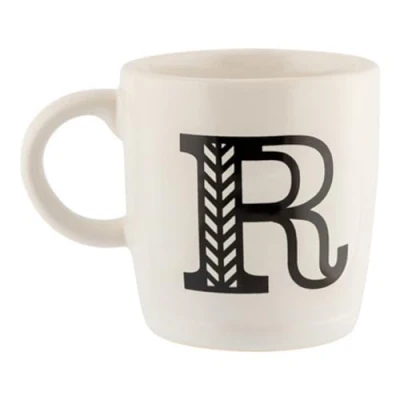 Image of FabFinds Hugga Mug with Initials Classic Ceramic Large Gift Coffee Cups 330ml (R)