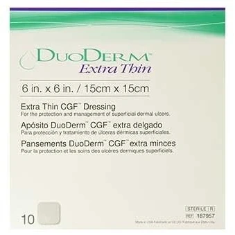 Image of DuoDerm 15cm Hydrocolloid Thin Dressing Pack of 10 (15cm x 15cm)