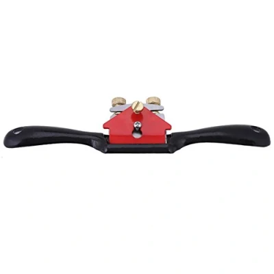 Image of Adjustable Spokeshave with Flat Base, Metal Blade Wood Craft Hand Tool Woodworking Cutting Trimming Plane Edge Planer Manual DIY Accessories Equipment for Craver Working Doors 9 Inch