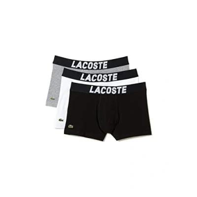 Image of Lacoste 3 PACK Pants, Men&#039;s, Size: Medium, Noir/blanc/argent chine