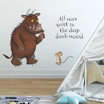 Image of Stickerscape Gruffalo Wall Sticker (Gruffalo and Mouse) Friends Stickers, Child’s Bedroom Decor Easy to Apply, Cleanly Removable