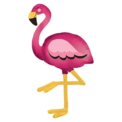 Image of (PKT) AWK: Flamingo Airwalker Foil Balloon