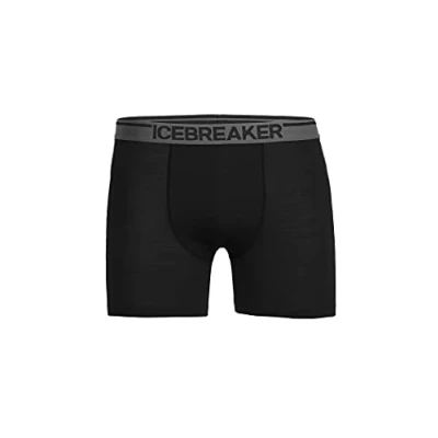 Image of Icebreaker Men&#039;s Anatomica Boxers Boxer Shorts Merino Wool Underwear Black, S