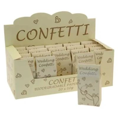Image of Gold and Ivory Biodegradable Paper Confetti