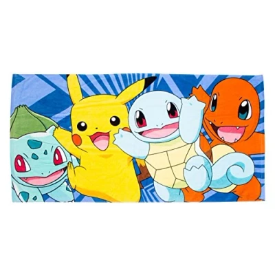 Image of Pokemon Catch&#039; Towel, Cotton, Multi Colour, 70 x 0.03 140 cm