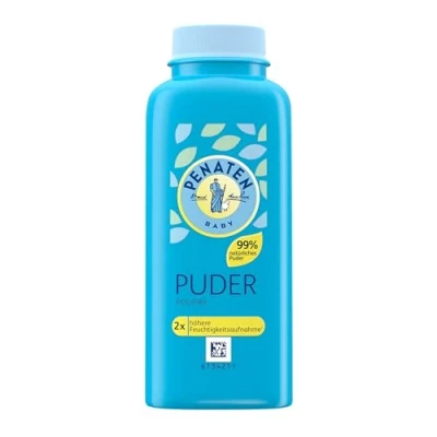 Image of Penaten Natural Baby Powder with Aloe &amp; Vitamin E (1 x 100 g) Protects Sensitive Skin, Absorbs Moisture Keeps Skin Dry 99% Ingredients of Origin