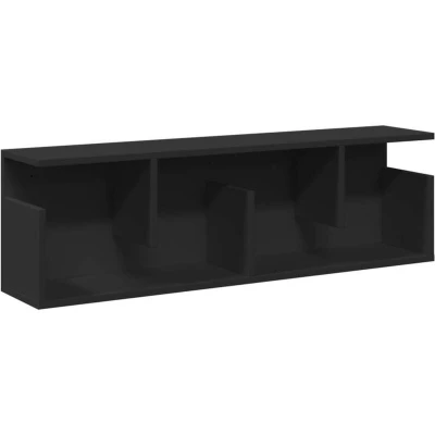 Image of vidaXL Wall Cabinet 100x20x30 cm Black Engineered Wood