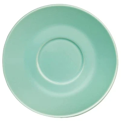 Image of Olympia Cafe Espresso Coffee Saucer Set Fits GL460 158 mm/6 1/4 inch (Box 12), Aqua, Stoneware Saucers, 8 oz &amp; 12 Cups Oven, Microwave Dishwasher Safe, GL464
