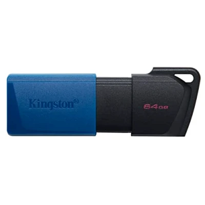 Image of Kingston DataTraveler Exodia M USB 3.2 Gen 1 DTXM/64GB with Moving Cap (Black + Blue)