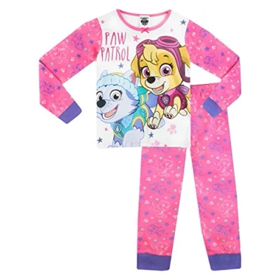 Image of Paw Patrol Girls Skye and Everest Pyjamas , Multicoloured, 5 6 Years