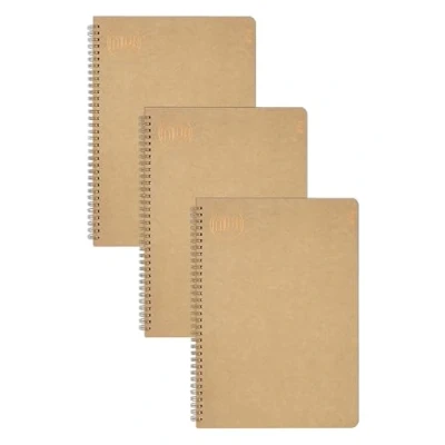 Image of nu: Notebooks Kraft Range Manilla Wire Bound A5 Notebook Stationary Professional Notepad Multipack of 3