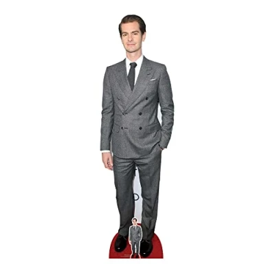 Image of Star Cutouts CS957 Andrew Garfield Grey Suit Lifesize Cardboard Cutout With Free Mini: Perfect for Fans, Events, and Collectors