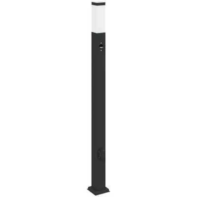 Image of vidaXL Bollard Light with Sensor&amp;Outlet 110 cm Black IP44