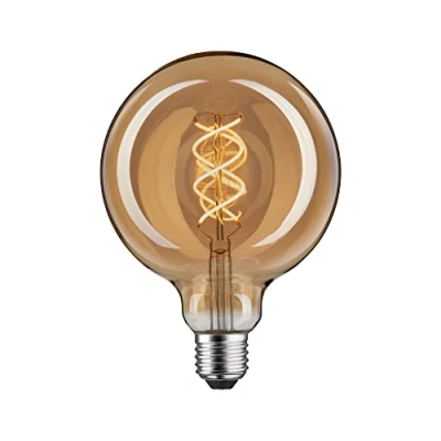 Image of Paulmann 28869 LED Bulb 1879 Globe 125 Filament Warm White 230 lm 4 Watt Dimmable Gold Vintage 1800 K E27