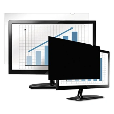 Image of Fellowes PrivaScreen Anti Glare Black Privacy Filter &amp; Screen Protector For Monitor/Computer/Apple iMac, 27&quot; Inches 16:9 Widescreen Easy Attach Removal With Quick Reveal Tabs