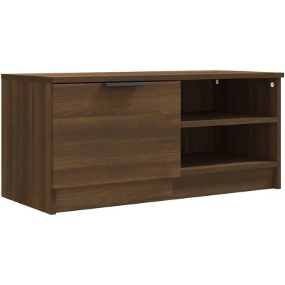 Image of vidaXL TV Cabinet Brown Oak 80x35x36.5 cm Engineered Wood