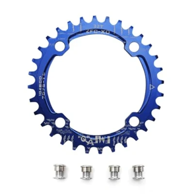 Image of UPANBIKE Bike Narrow Wide Chainring 104 BCD Round Shape Single Chain Ring 32T 34T 36T 38T