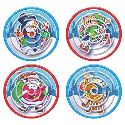Image of 108 x CHRISTMAS MAZE PUZZLE Kids Birthday Party Bag Favours Xmas Toy Stocking Fillers
