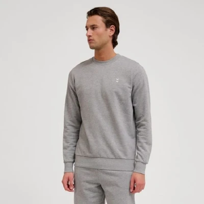 Image of Hummel Pulse Sweat Crewneck Grey XXL for Men Comfortable Training and Leisure Jumper