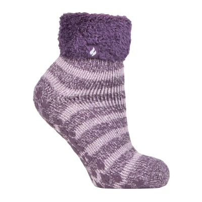 Image of HEAT HOLDERS Womens Non Slip Fluffy Socks Gift for Ladies Size 4 7 (4 7, Heather (Auckland))