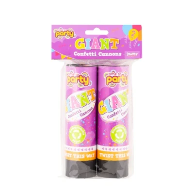 Image of Time to Party Giant Confetti Cannons Pack of 2