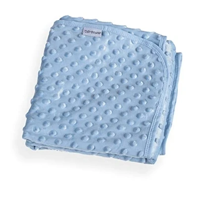 Image of Clair de Lune Dimple Baby Blanket 100% Super Soft Polyester, Pram/Moses Basket (90 x 70 cm) Blue