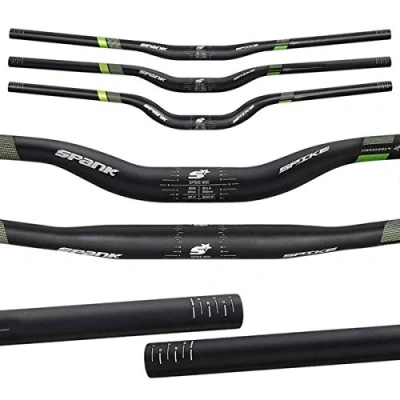 Image of Spank Spike 800 Vibrocore Bicycle Handlebar, Mountain Bike Aluminium Alloy Handlebars,50R(Black Green)