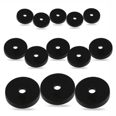 Image of Assortment Of Rubber Flat Pack 13 Tap Washers 3/8&quot; or 1/2&quot; 3/4&quot; for Sink Bath Taps Basin Shower Seal Drip Sizes