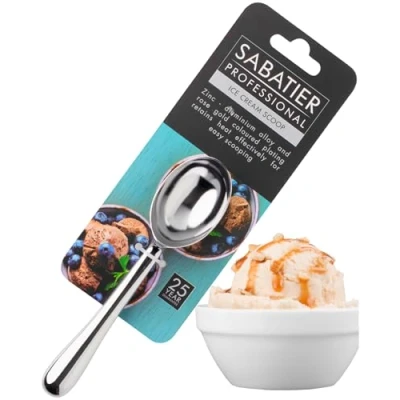 Image of Sabatier Professional Chrome Plated Ice Cream Scoop (SABSL1633CP)