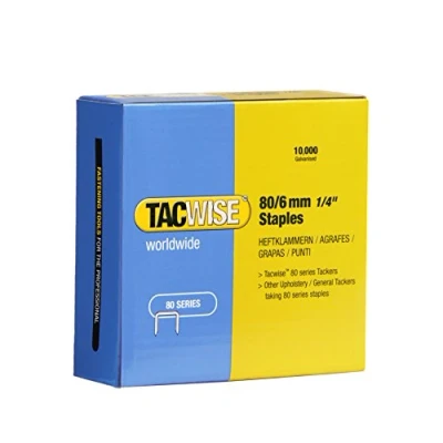 Image of Tacwise 0381 Type 80 / 6 mm Galvanised Upholstery Staples, Pack of 10,000