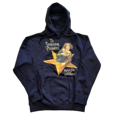 Image of The Smashing Pumpkins Hoodie Mellon Collie Official Mens Navy Blue Pullover M