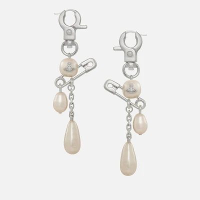 Image of Vivienne Westwood Claude Silver Plated Long Earrings